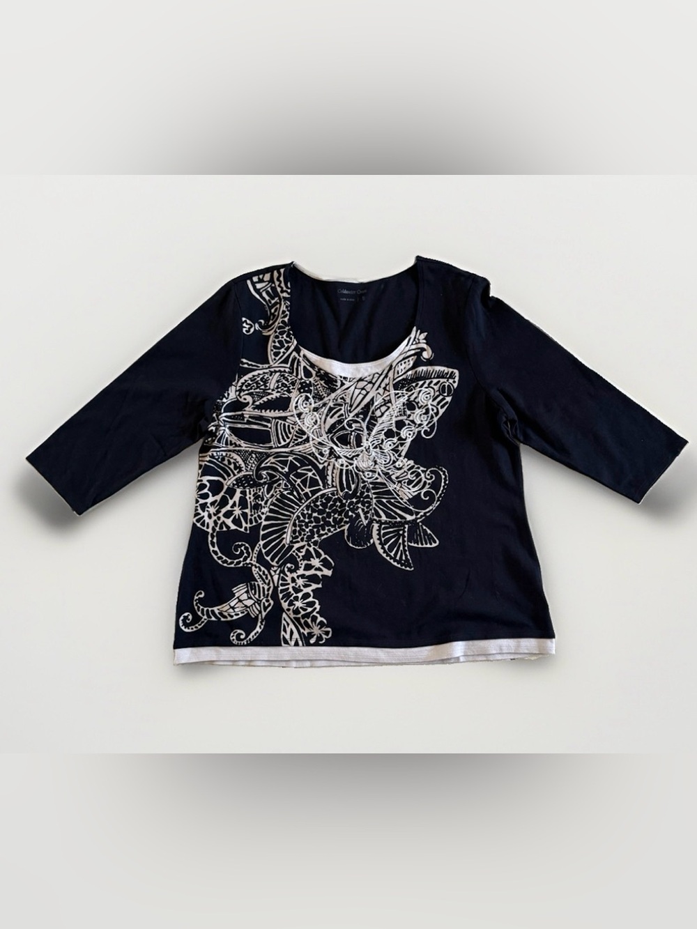 NWT Coldwater Creek Paisley Duet Tee XL